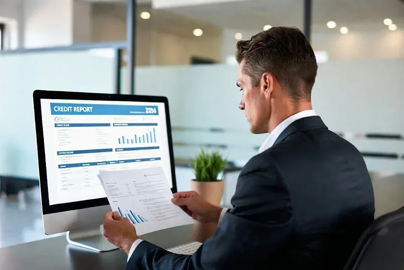 business owner checking credit report